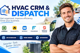 setup jobber housecall pro workiz fieldedge service fusion hvac crm dispatch