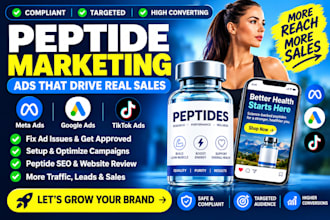 fix peptide ads peptide marketing facebook ads google ads tiktok ads peptide seo