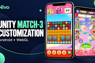 customize a unity match 3 game for android or webgl
