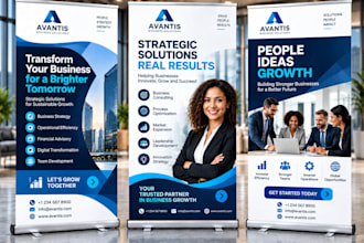 design roll up banner, signage design, retractable event banner billboard design