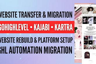 clone migrate website membership to gohighlevel kajabi or ghl migrate automation
