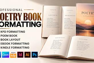 design poetry book formatting children story book illustration poetry book cover