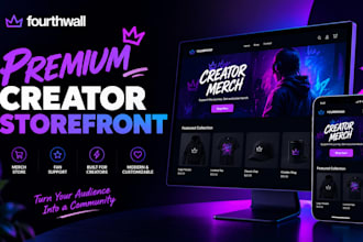 do professional fourthwall website design and optimize merch store for creators