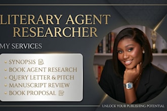 write query letter, book proposal, and review manuscript for literary agent