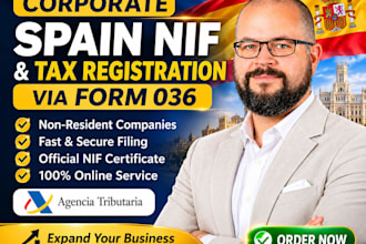 get non resident spain nif via form 036 online