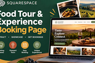 create squarespace food tour and experience booking