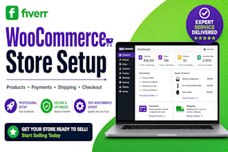 setup woocommerce products, payment gateways, shipping and checkout for stores