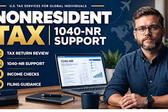 provide CPA 1040nr nonresident US tax return preparation and review