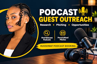 research and pitch relevant podcasts for guest interviews