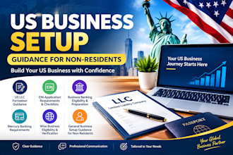 setup USA business bank account wise mercury and llc for non residents