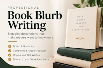 write an engaging book blurb for your novel or nonfiction book