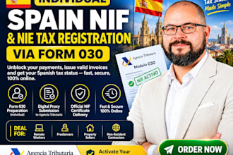 get individual spain nif nie tax registration form 030