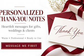 write personalized thank you notes and letter for wedding gift