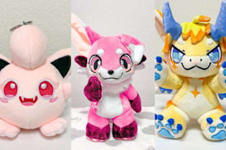 custom handcrafted animal personalized animal plush toy, handmade plushie hakeln