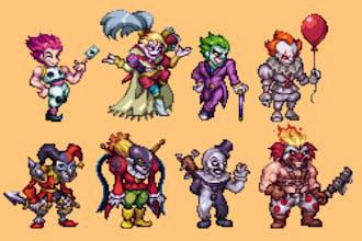 draw anime nsfw pixel character twitch emote minecraft fakemon sprite sheet 8bit