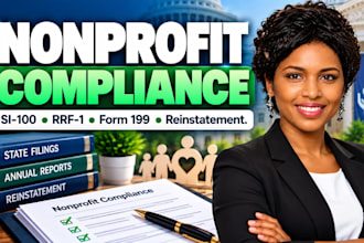 prepare nonprofit compliance annual filings and reinstatement documents today