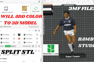 paint, do multicolor files convert stl to 3mf split part for bambulab print