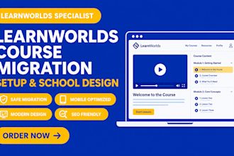 migrate your course to learnworlds and design your school website