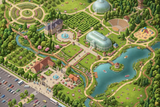 design wayfinding maps, visitor maps, campus maps, and navigation maps