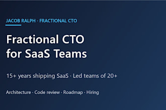 be your fractional cto for saas architecture and code review