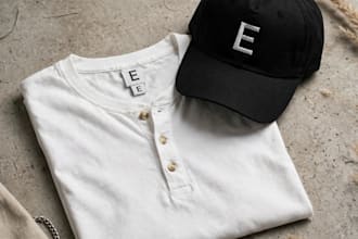 minimalist monogram logo design for clothing brand