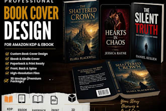 design a custom book cover for amazon KDP and ebook