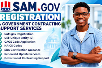 sam gov registration, uei, cage code, sba certification and government contracts