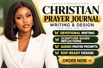 write and design christian prayer journals for amazon KDP