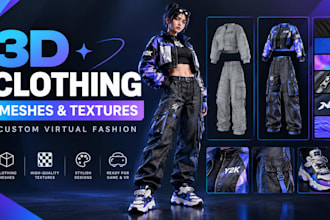 create 3d clothing meshes and textures for secondlife