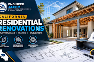 calculate structural beams for california home renovations