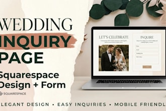 create squarespace wedding inquiry page and form