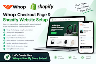 whop checkout page shopify website