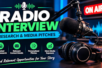 research radio interview opportunities and write media pitches