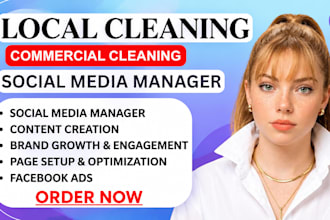 be your local cleaning social media manager for holiday house cleaning leads