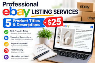 write professional ebay product titles and descriptions
