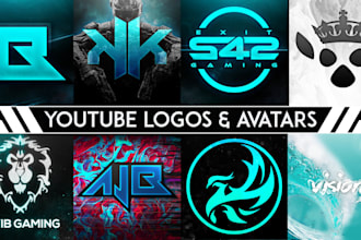 create amazing youtube logo, avatar, and banner