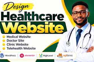 design healthcare website medical website doctor site clinic telehealth website