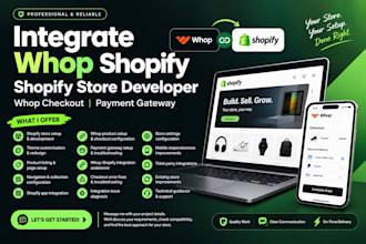 integrate whop shopify shopify store developer whop checkout payment gate