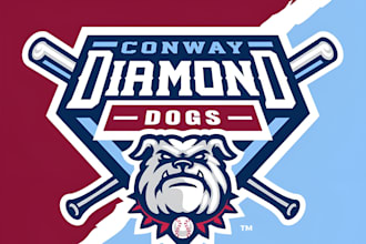 do baseball team jersey or sports club logo design