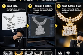 create custom roblox ugc chains with your name or logo