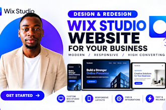 build wix studio website, wix website design, wix studio website redesign studio