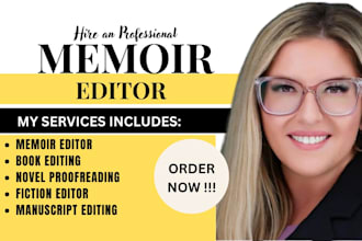 do memoir book editing, fiction and non fiction book editor,  novel proofreading