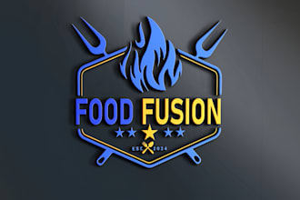 design food cafe fastfood chef restaurant logo