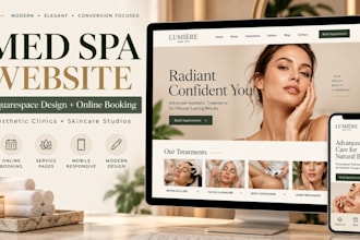 squarespace med spa and aesthetic clinic websites with booking
