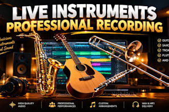 record live instruments for your song including saxophone and trombone
