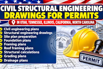 civil structural engineering drawing structural design in utah,tn,ca il,nc