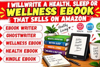 write a health, sleep or wellness ebook that sells on amazon