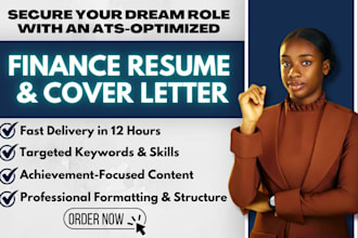 write finance resume, accounting, banking, sales ats CV, financial analyst, cfo