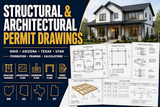 do structural architectural permit drawings ohio arizona texas utah