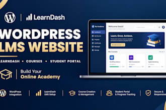 do online course portal website teachable learndash lms wordpress customization
